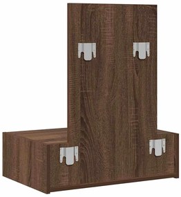 mesa de maquiagem de parede em carvalho castanho 60x40x70 cm