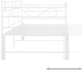 Estrutura sofá-cama de puxar 90x200 cm metal branco