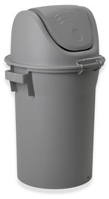 Conntentor Lixo com Tampa Basculante Cinzento 52l 48X50X76cm