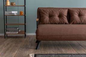 Sofá-Cama 2 Lugares Sando – Castanho Claro – 175 cm x 133 cm