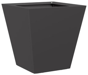Vaso/floreira de jardim 2 pcs 30x30x30 cm aço preto