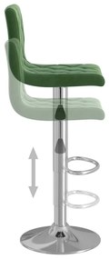 Bancos de bar 2 pcs veludo verde-escuro