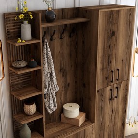 Hall Stand Viyana DA – Nogueira – 150x35x200 cm