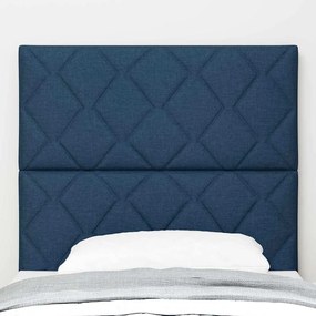 Cabeceira de LED vidaXL Design de Blocos de Diamante Azul 90 cm Tecido