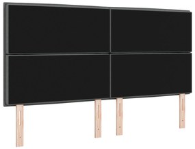 Cabeceira Design Linhas Cinza Escuro 180 cm Tecido