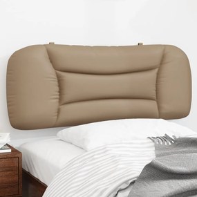 vidaXL Almofadão de cabeceira 100 cm couro artificial cappuccino