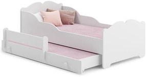 Cama infantil dupla ANNA 160x80 branca - colchão e estrado incluído