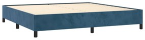 Estrutura de cama sem colchão 200x200 cm veludo azul-escuro