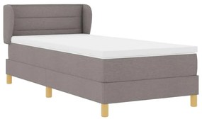 Cama Box com Colchão vidaXL Taupe 80x200 cm Tecido