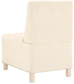 Poltrona 55 cm tecido corduroy creme
