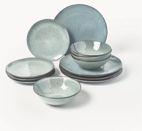 Conjunto de loiça artesanal Nordic Sea, 12 uni.