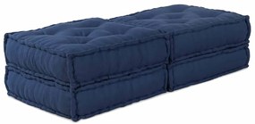 vidaXL Pufes Modulares - Kit com 2 em Tecido Indigo