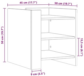 Mesa cabeceira 45x50x50 cm derivados de madeira branco