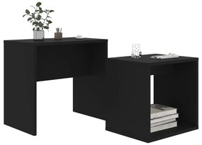 Conjunto mesas de centro derivados de madeira preto