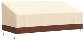 vidaXL Capa para sofá de 3 lugares 198x97x48/74 cm 600D oxford bege
