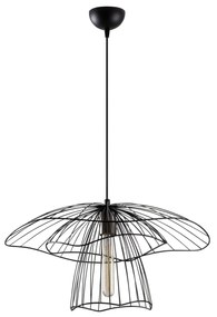 Candeeiro Chandelier Tel – Preto – 50 cm de Diâmetro, Altura Ajustável