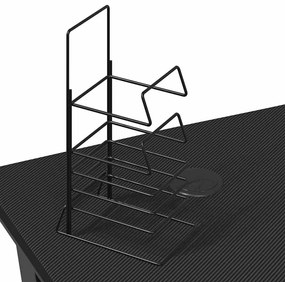 Secretária de gaming c/ pernas em forma de ZZ 90x60x75 cm preto