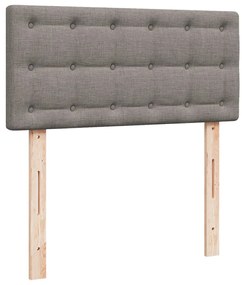 Cama com molas/colchão 90x200 cm tecido castanho-acinzentado