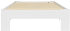 Estrutura de cama 90x200 cm pinho maciço branco