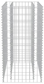 Canteiro elevado/cesto gabião 90x50x100 cm aço galvanizado