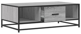 Mesa de centro 100x57x35cm deriv. madeira/metal cinzento sonoma