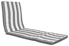 Almofada para Espreguiçadeira DKD Home Decor Cama de Rede Branco Cinzento 190 x 60 x 5 cm