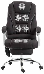Cadeira de escritório em tecido Pacific com função de massagem preta