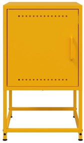 Mesa de cabeceira 36x39x60,5 cm aço amarelo mostarda