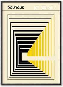 Impressão digital emoldurada Bauhaus Abstract