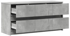 Móvel de TV com luzes LED derivados de madeira cinzento cimento