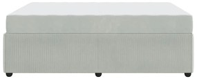 Estrutura de cama com colchão Cinzento-claro 160 x 200 cm