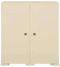 Armário de plástico 79x43x85,5 cm design de madeira branco nata