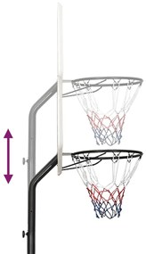 Tabela de basquetebol 282-352 cm polietileno branco