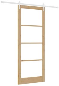 Conjunto de Porta Deslizante vidaXL com Kit de Hardware 93x232 cm Made