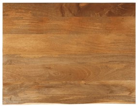 vidaXL Tampo de mesa c/ borda viva 110x80x2,5 cm mangueira maciça