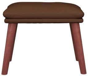Apoio de pés 45x29,5x35 cm couro artificial castanho