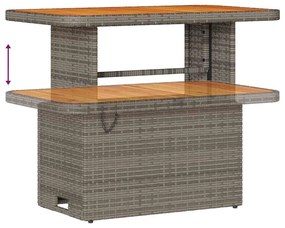 Conjunto de Sofás de Jardim de 11 Peças com Almofadas Cinza em Rattan