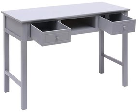 Secretária 108x45x76 cm madeira de paulownia maciça cinzento