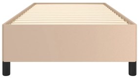 Estrutura de cama 80x200 cm couro artificial cor cappuccino