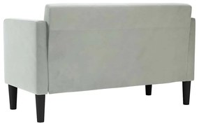 Sofá-luvas 111 cm veludo cinzento-claro
