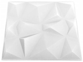 Painéis de parede 3D 12 pcs 50x50 cm 3 m² branco diamante