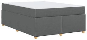 Estrutura de cama com colchão Cinzento escuro 160 x 200 cm