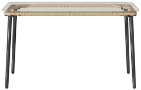 Mesa de Jardim Natural 80 x 40 x 45 cm Rattan Sintético