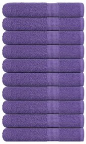 vidaXL Toalhas FROGN 10 pcs 100x200 cm 360 g/m² roxo
