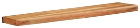 Prateleiras parede 2 pcs 80x20x3,5 cm madeira de acácia maciça