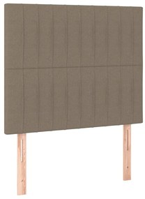 Estrutura cama cabeceira 100x200 cm tecido castanho-acinzentado