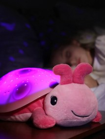 Luz de presença com projetor de estrelas, CLOUD B Twilight rosa claro liso com motivo