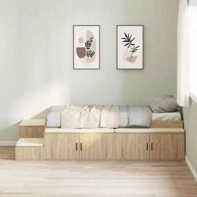vidaXL Estrutura de Cama Carvalho Sonoma 90x200 cm