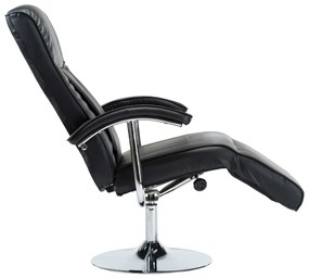 Poltrona de TV couro artificial preto