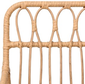 3 pcs conjunto de jantar para jardim vime PE